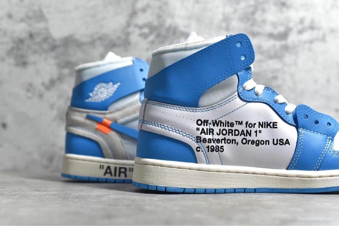 Air Jordan 1Retro High Off-White University Blue UNC