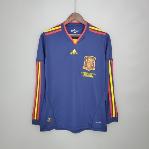 Retro long sleeve Spain 2010 away Soccer Jersey