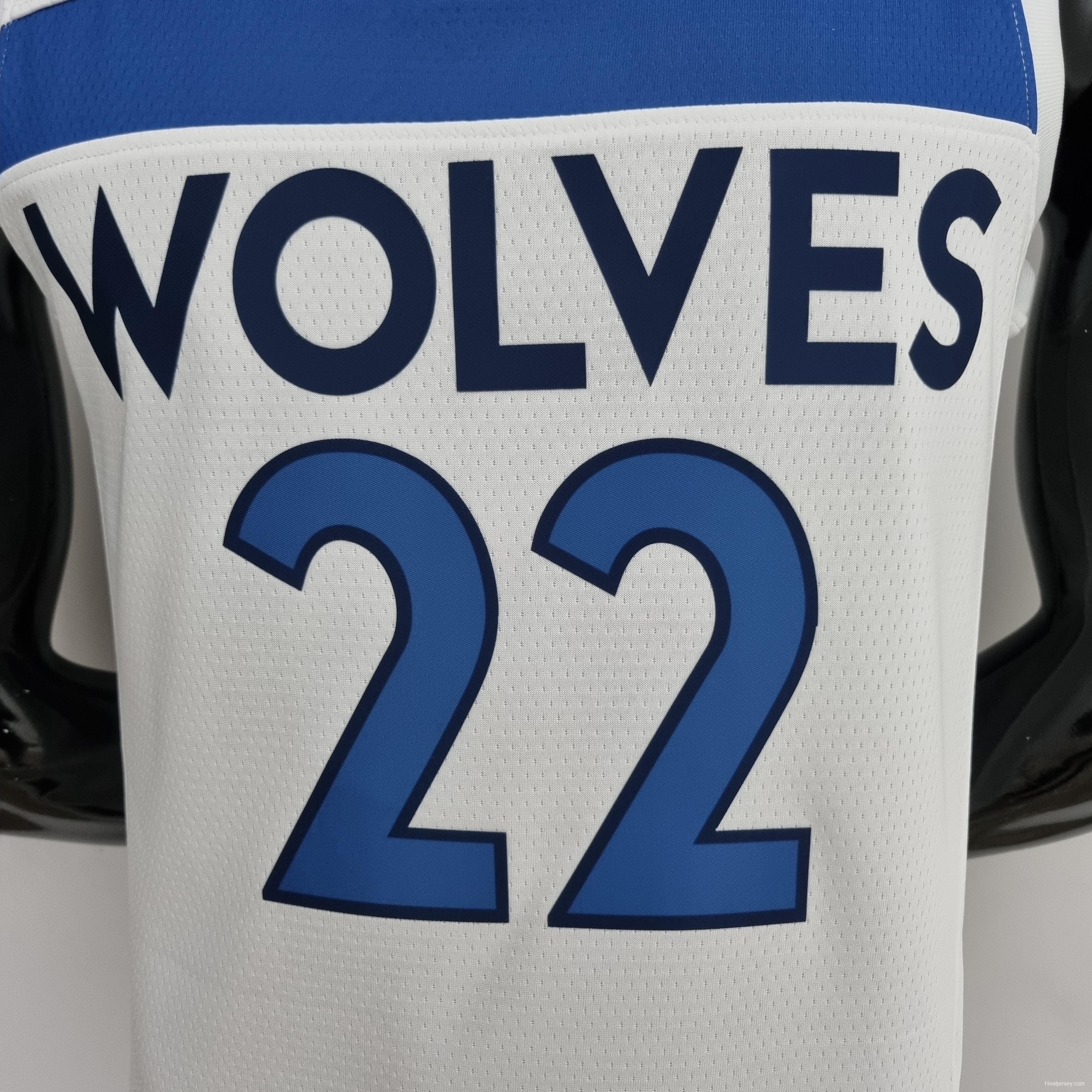 75th Anniversary Minnesota Timberwolves Wiggins #22 Royal White NBA Jersey