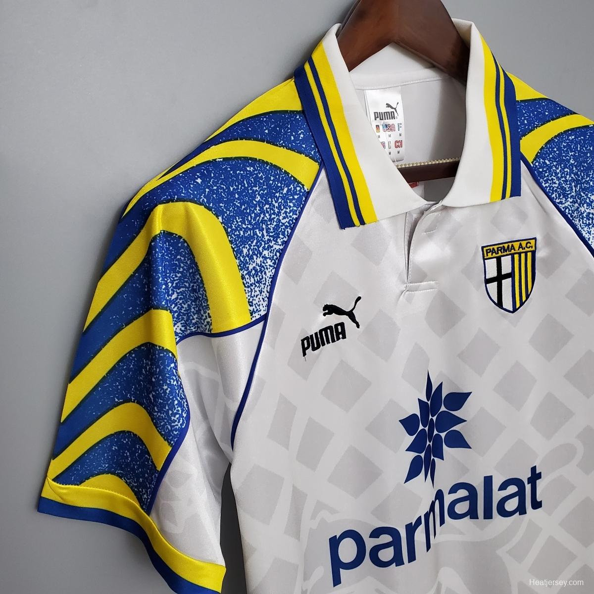 Retro Parma 95/97 White Soccer Jersey