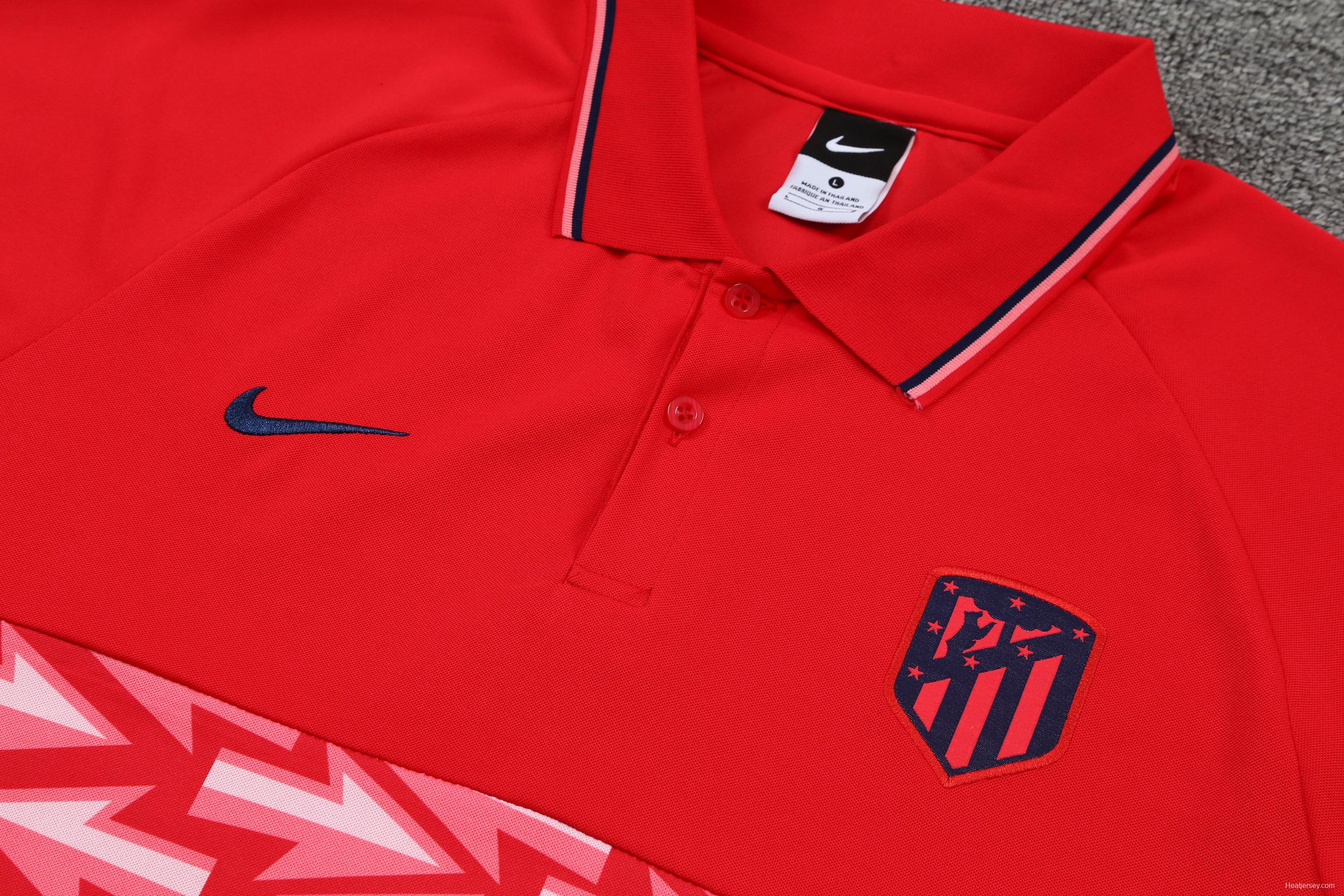 Atletico Madrid POLO kit red and white pattern(not supported to be sold separately)