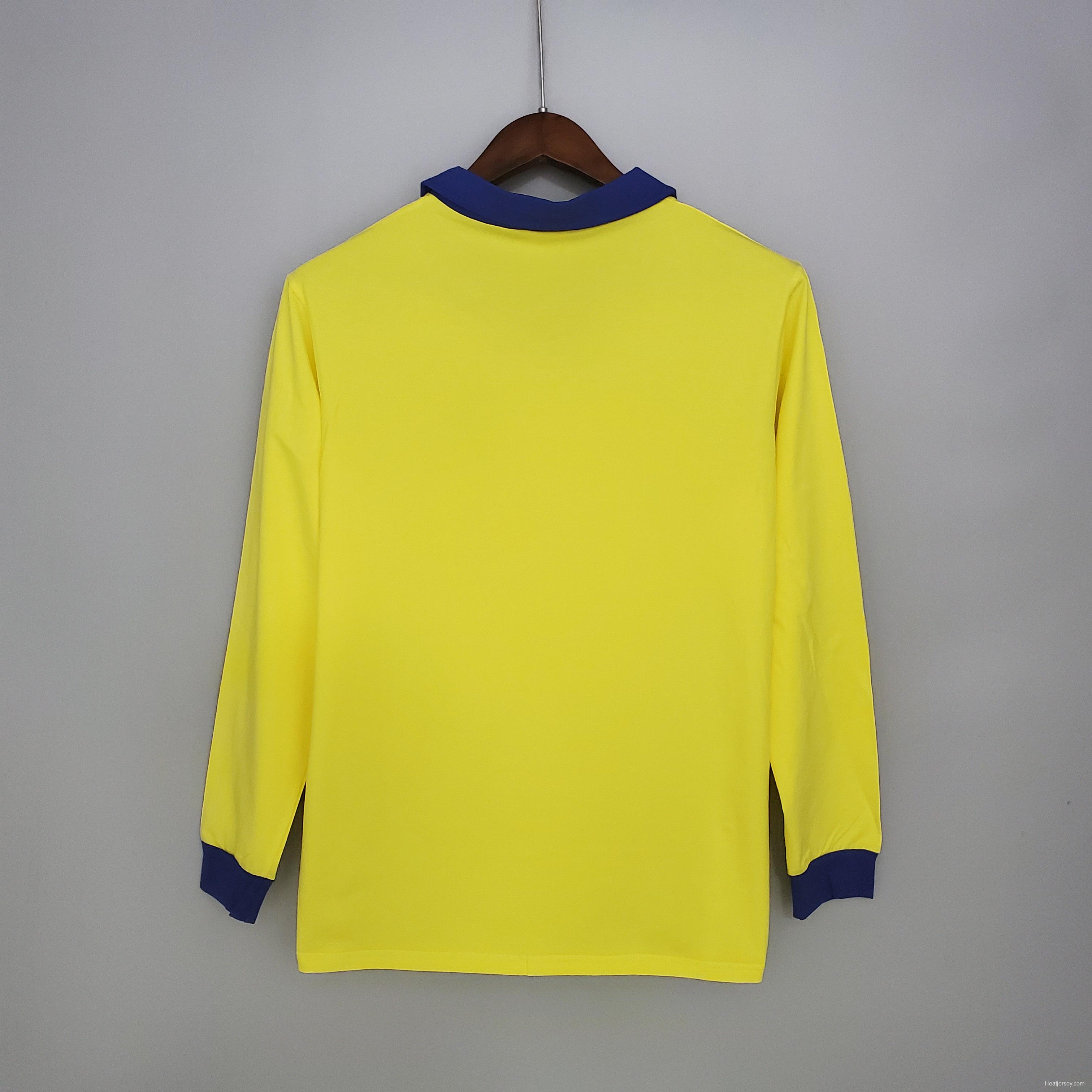 Retro long sleeve Arsenal 71/79 away yellow Soccer Jersey