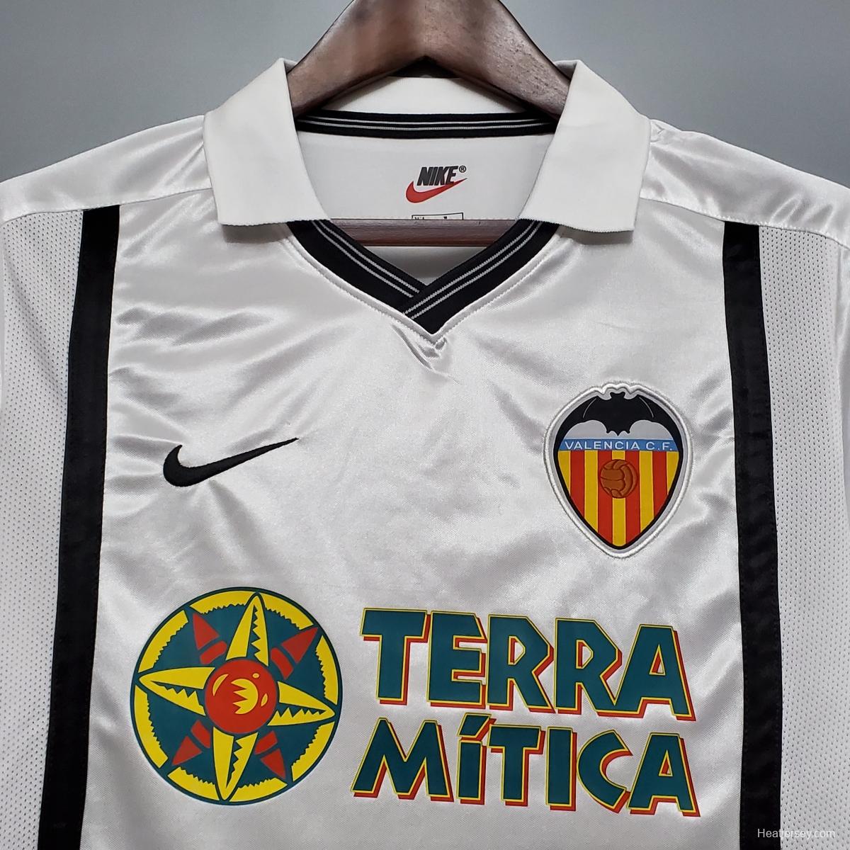 Retro 00/01 Valencia Home Soccer Jersey