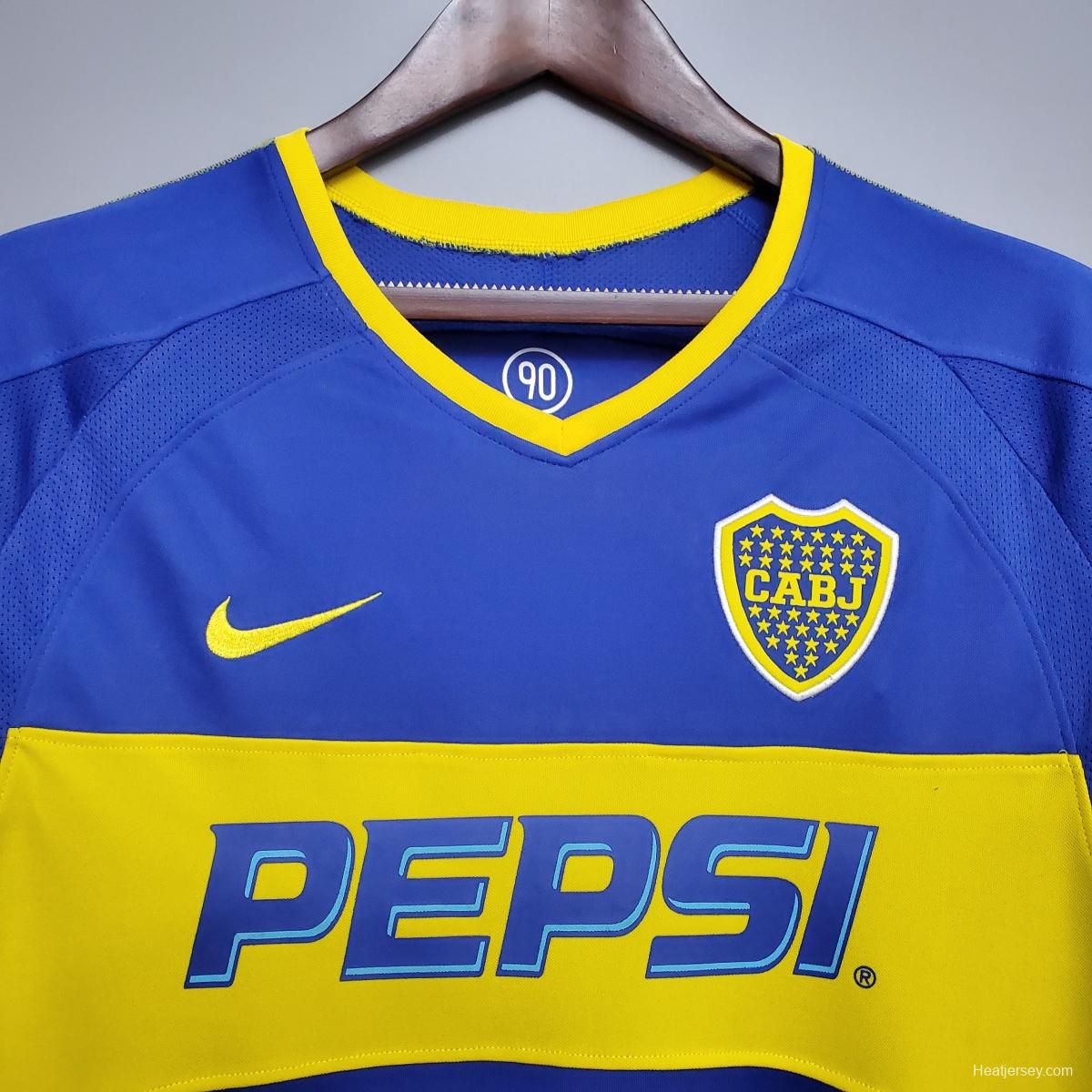 Retro Long Sleeve Boca Juniors 03/04 home Soccer Jersey