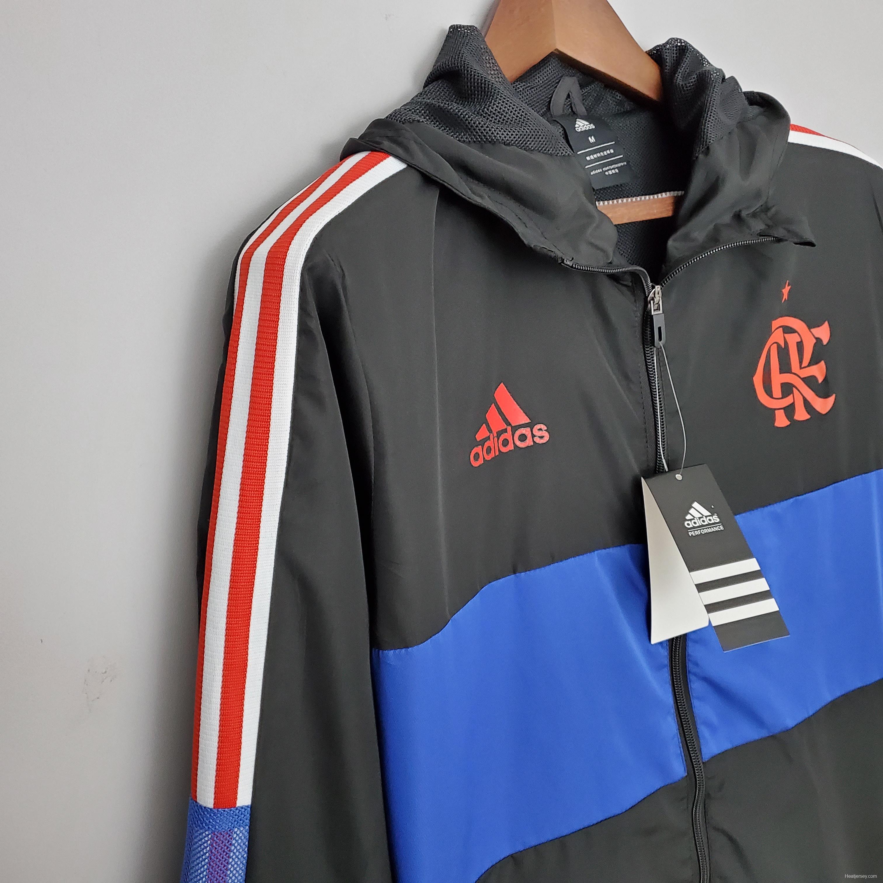 2022 Flamengo Windbreaker Black Blue