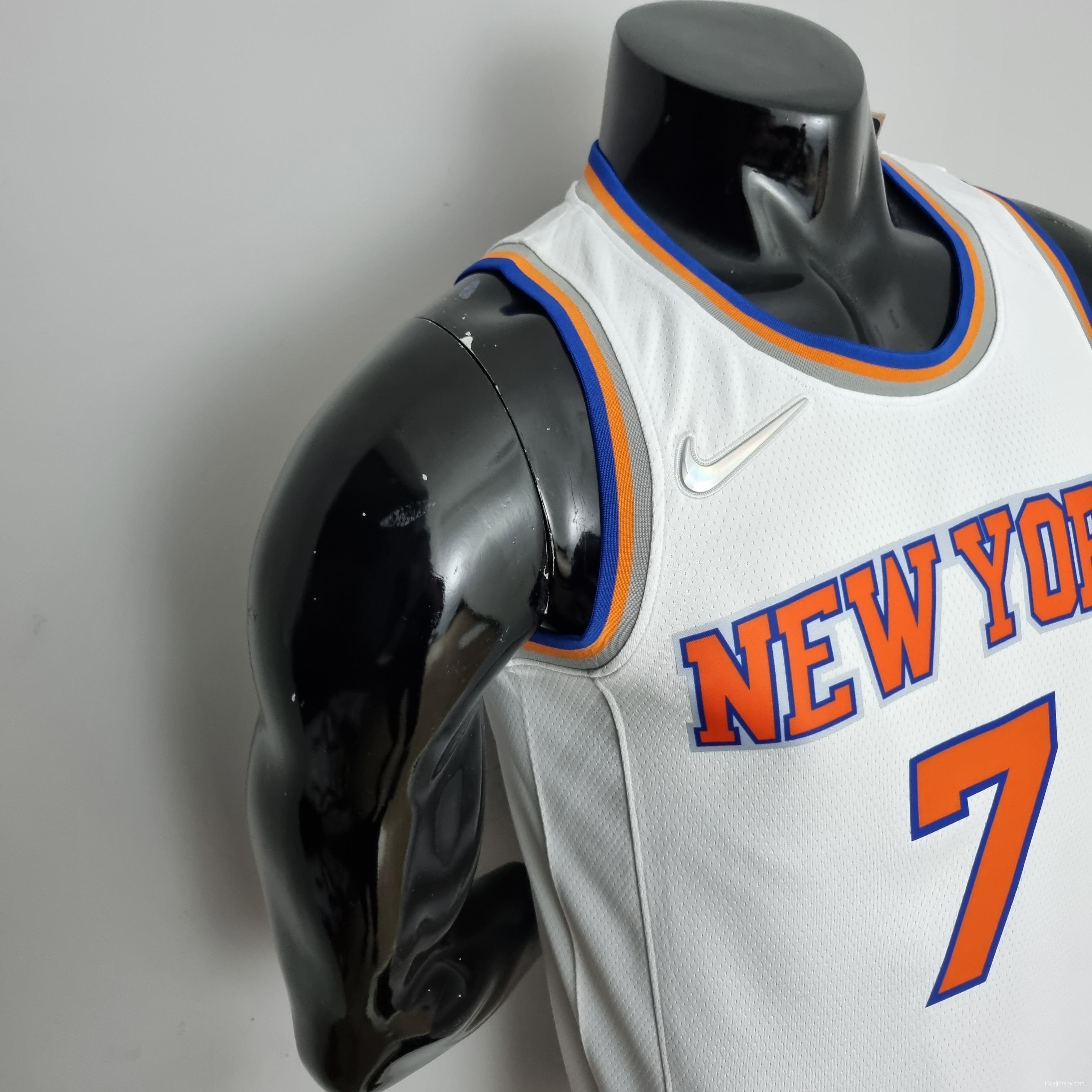 75th Anniversary Anthony #7 New York Knicks White NBA Jersey