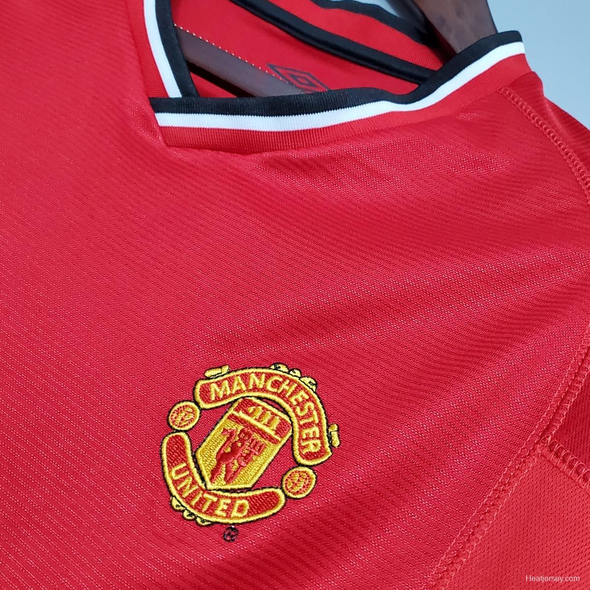 Retro 00/01 Manchester United home Soccer Jersey