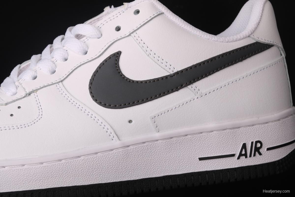 NIKE Air Force 1x07 Low black and white deconstruct low-top casual board shoes DD7113-100