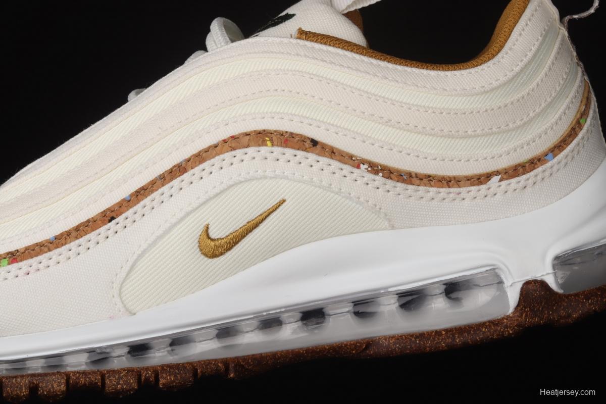 NIKE Air Max 97 SE bullet milk tea embroidered air cushion running shoes DC4012-100