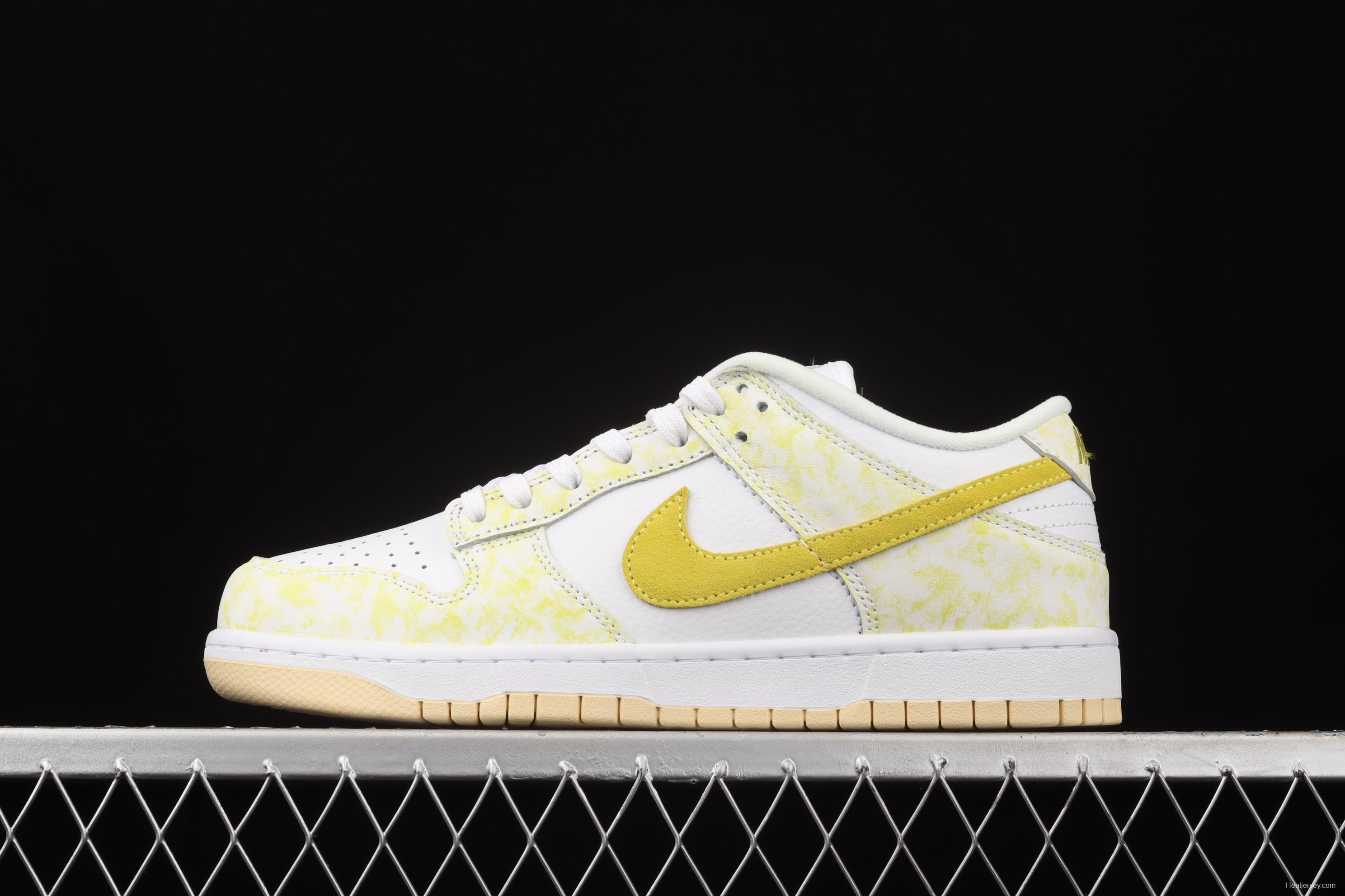 NIKE SB DUNK Low Prm yellow and white color SB buckle rebound fashion leisure board shoes DM9467-700