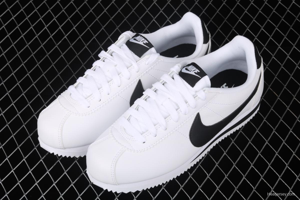 NIKE Roshe QS evergreen classic white and black leather soft foam shoes 807471-101