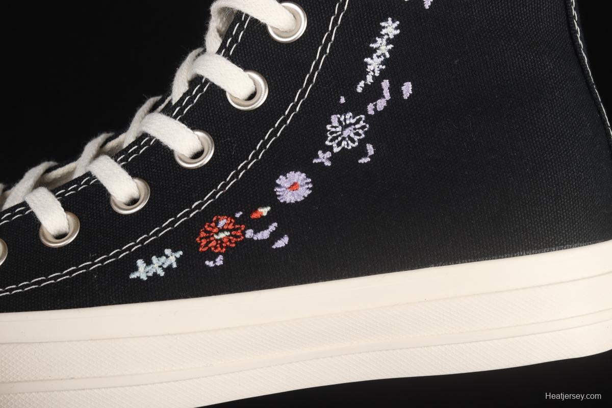 Converse Chuck 70s embroidered floret high top casual board shoes A01585C