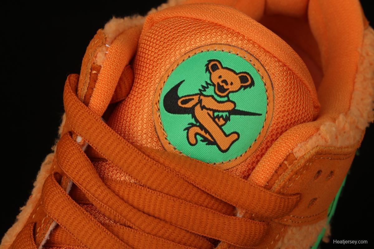 Grateful DeAdidas x NIKE SB DUNK Low Yellow Bear joint style yellow and green bear sports skateboard shoes CJ5378-800