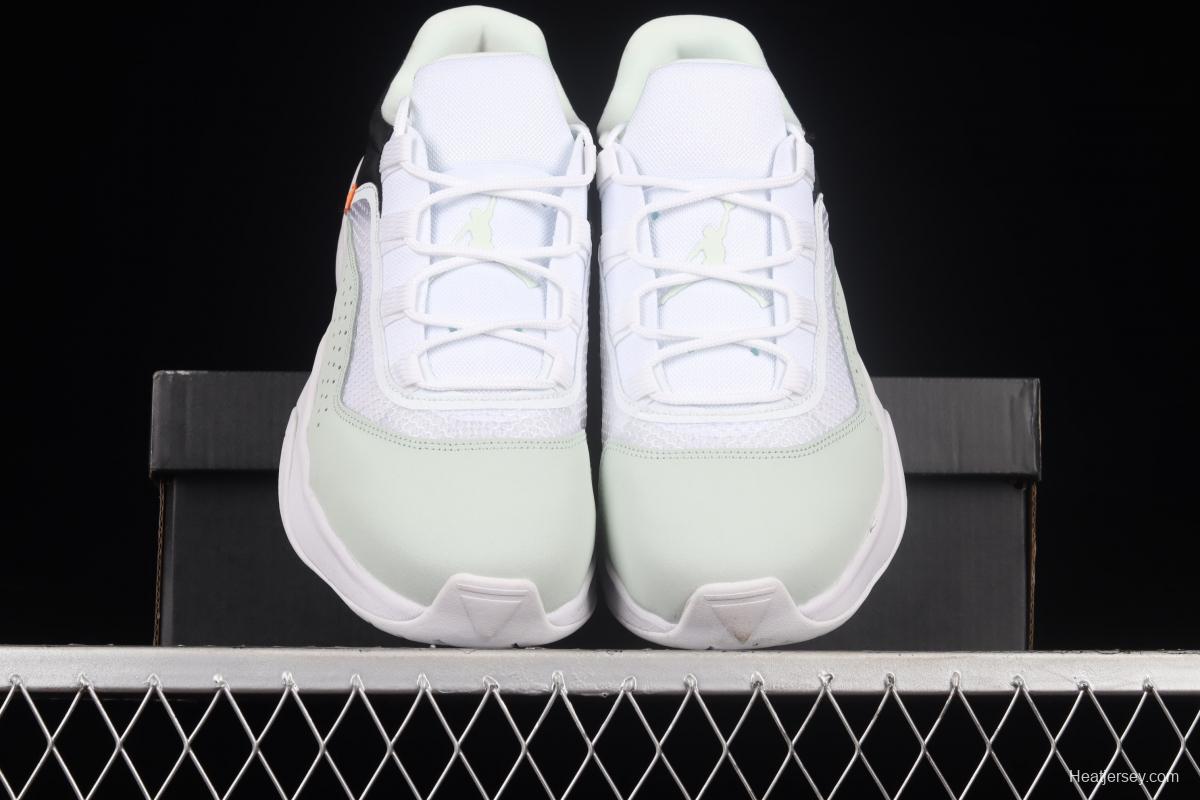 Air Jordan 11 CMFT Low 1 white, black and green low-side anti-skid shock absorber basketball shoes CW0784-300