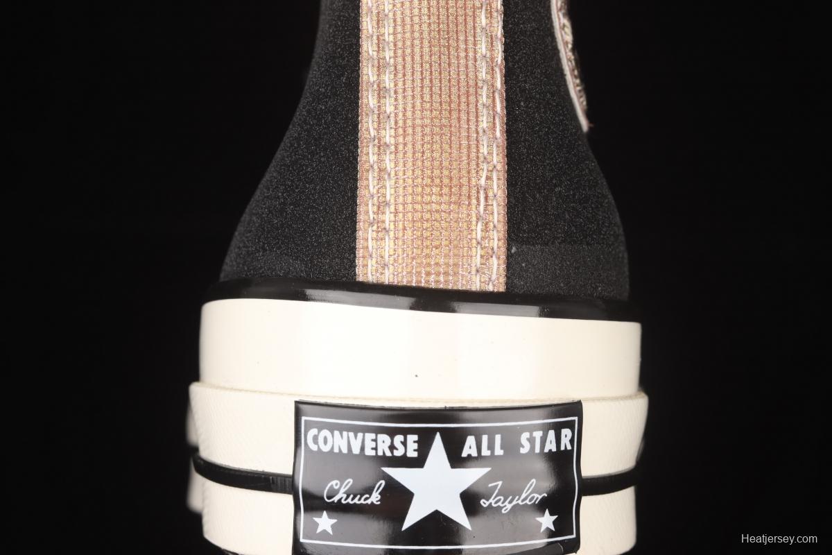 Converse Chuck Taylor All Star Converse black shiny high-top casual board shoes 572265C