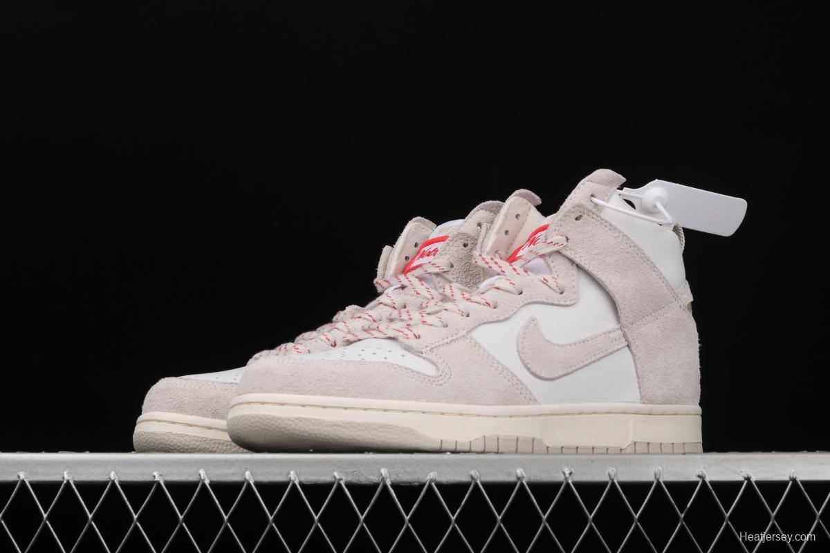 NIKE SB DUNK Hight Strawberry Cough Cream White High Top Leisure Sports Skateboard shoes CW3092-100