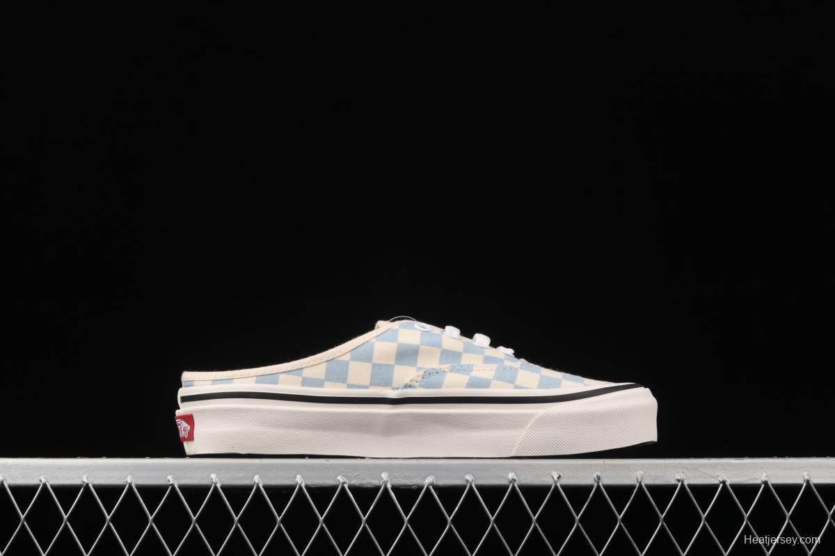 Vans Authentic Anaheim checkerboard semi-dragged canvas lazy shoes VN0A54F75BU