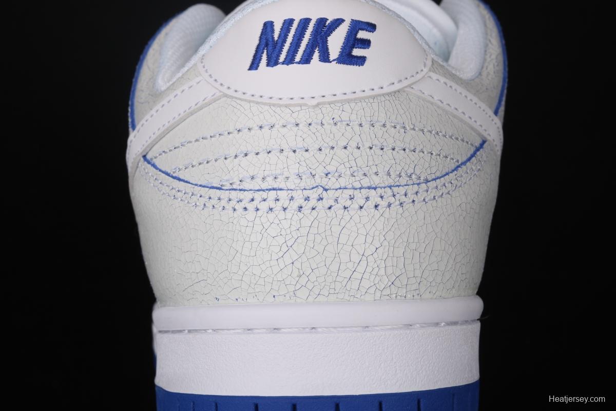 NIKE SB DUNK Low Pro Magnolia QQ crack ice blue blue porcelain sports skateboard shoes CJ6884-100