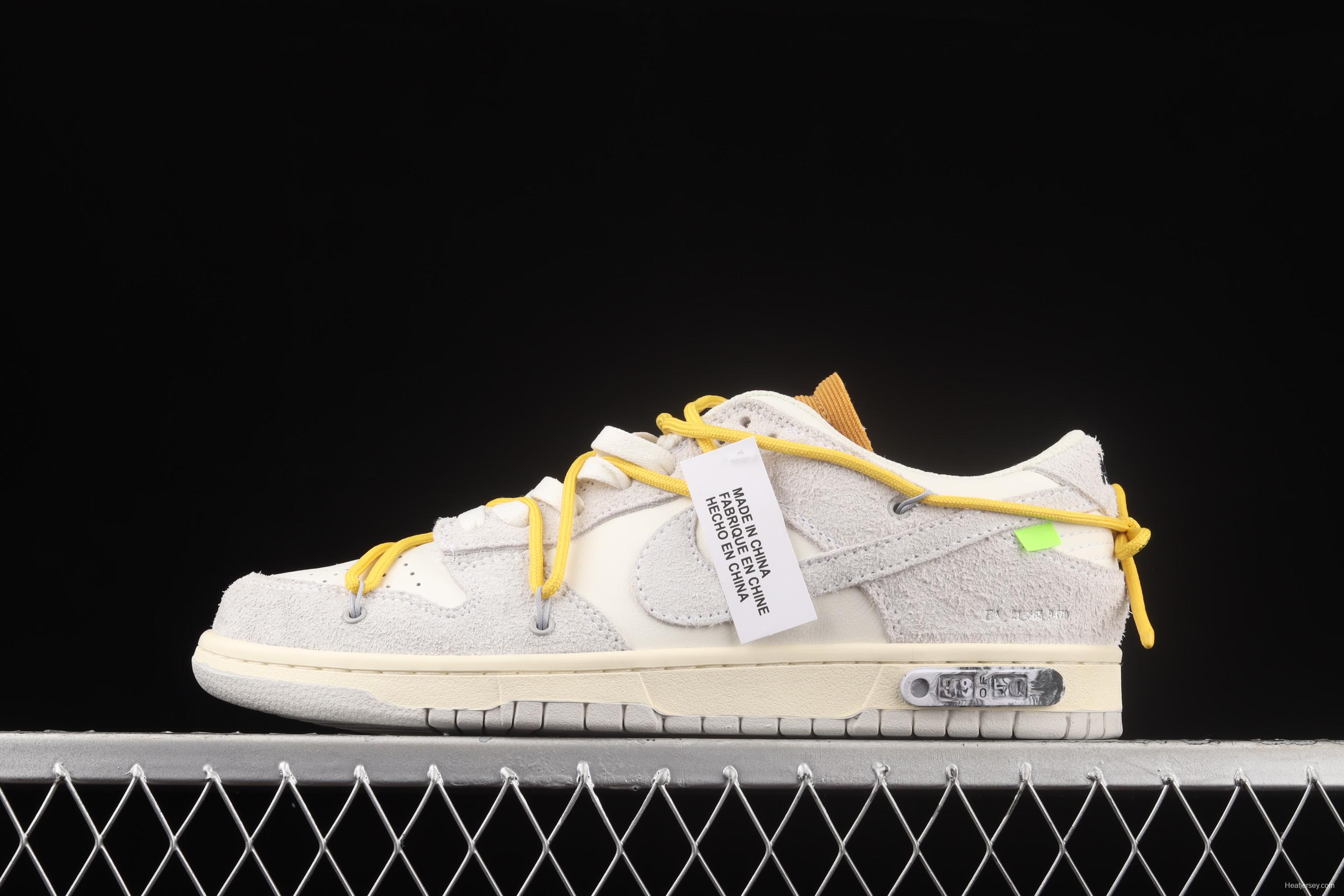 OFF-White x NIKE DUNK Low OW SB buckle rebound fashion casual board shoes DJ0950-109