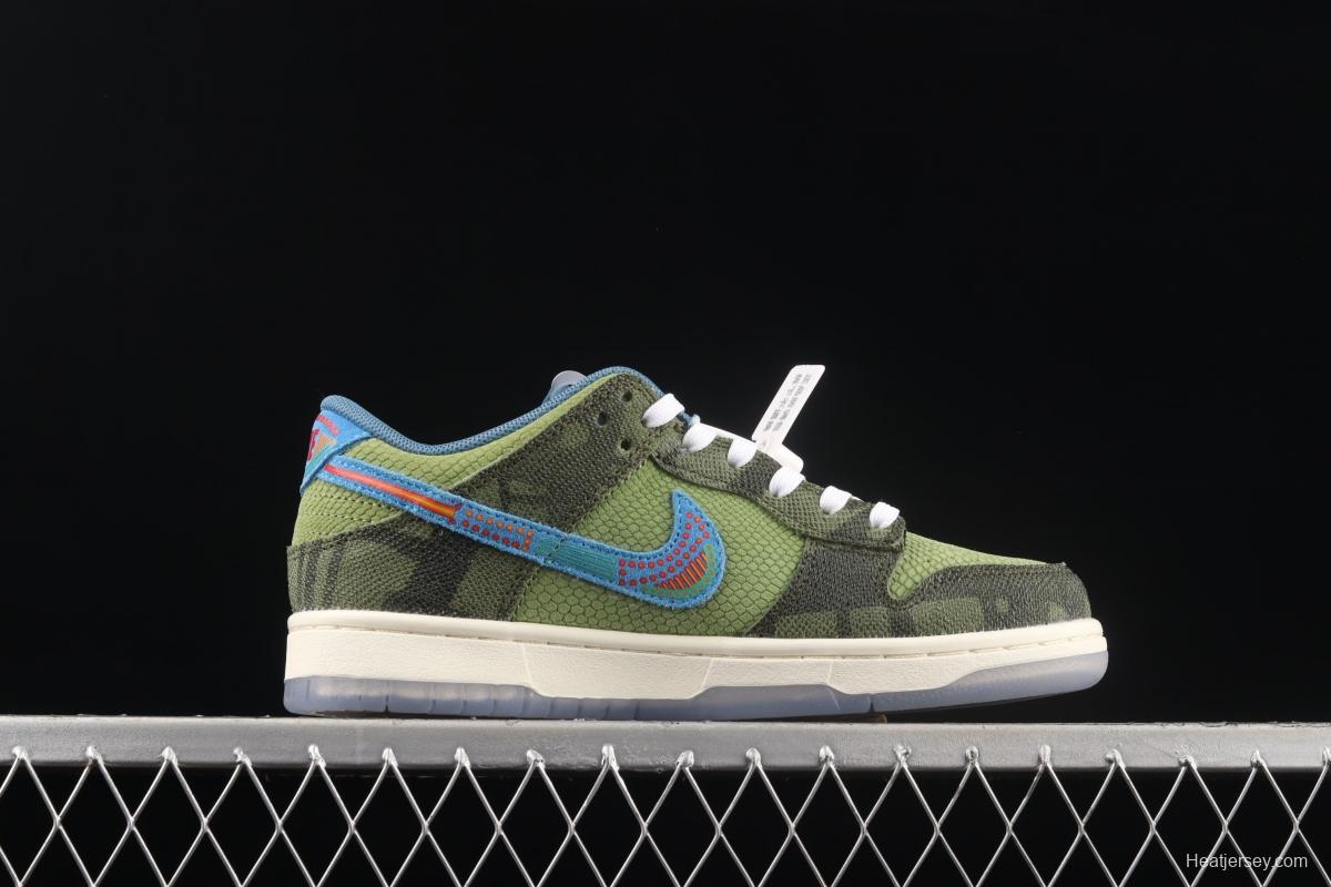 NIKE DUNK Low Siempre! Familia Green lizard Day of the Dead SB smashing rebounds sports shoes DO2160-335