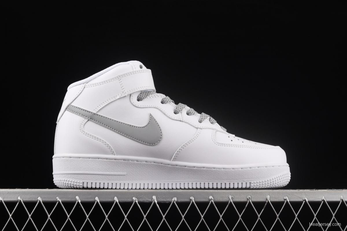 NIKE Air Force 1: 07 AF1 Mid UN2.0 all-white Mantian Star Zhongbang board shoes 366731-606