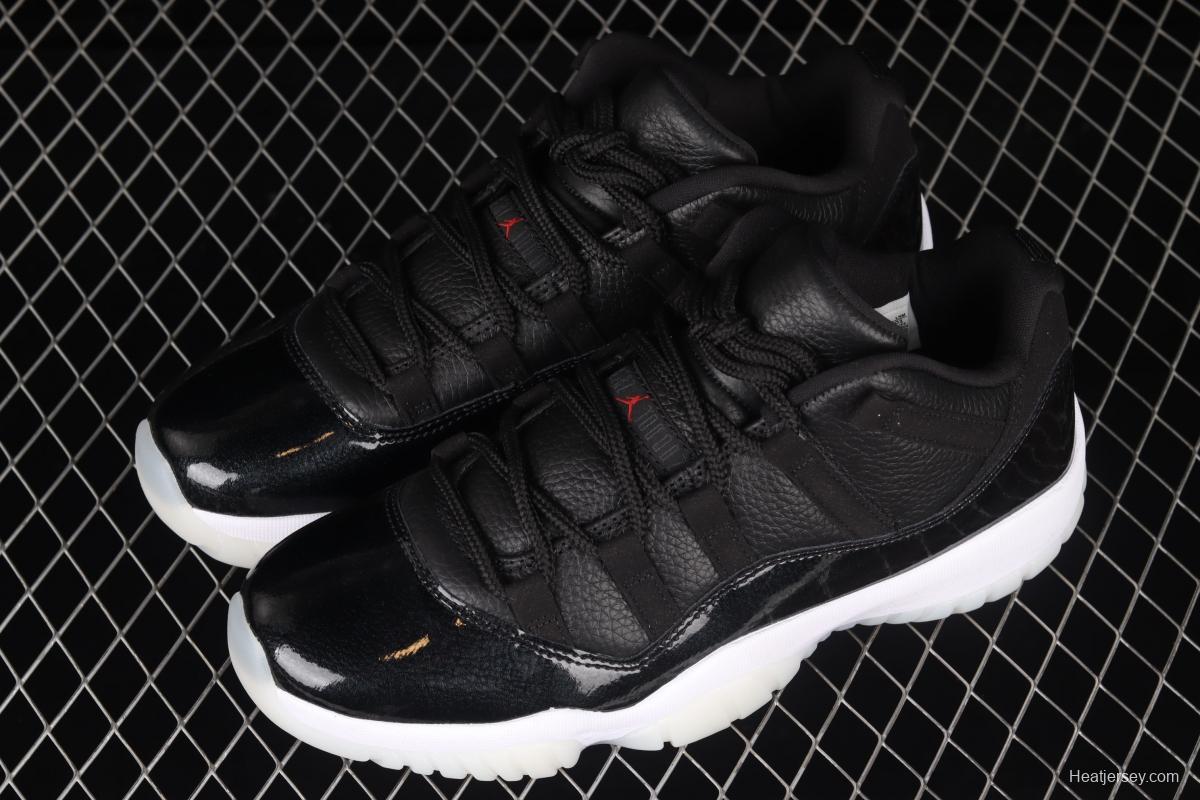 Air Jordan 11 Retro Low 72-10 1 low-help big devil sports culture basketball shoes AV2187-001