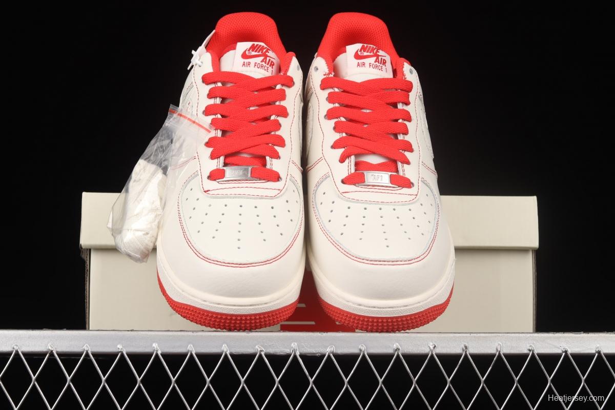 Undefeated x NIKE Air Force 1o07 Low low-top casual board shoes UN1315-801co-branded in white and red