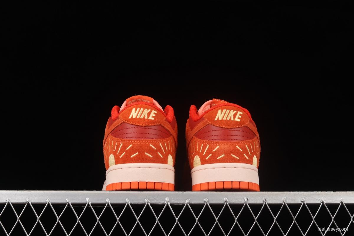 NIKE DUNK Low NH Orange-Crimson sunflower retro low-top leisure sports skateboard shoes DO6723-800