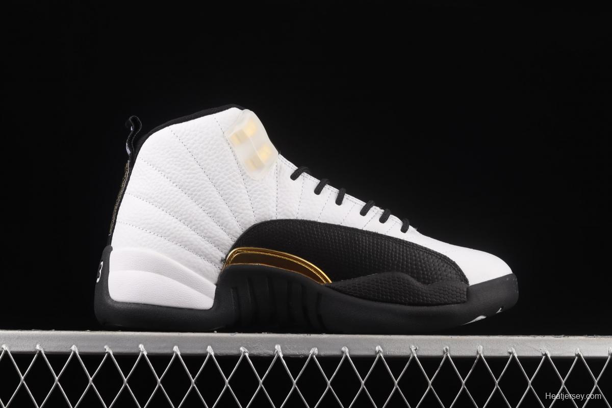 Air Jordan 12 Retro 2 2 black and white gold head genuine carbon basketball shoes CT8013-170