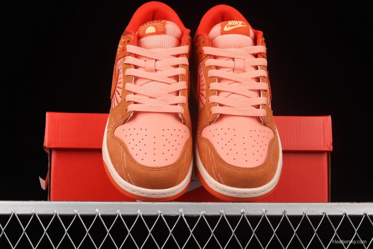 NIKE DUNK Low NH Orange-Crimson sunflower retro low-top leisure sports skateboard shoes DO6723-800