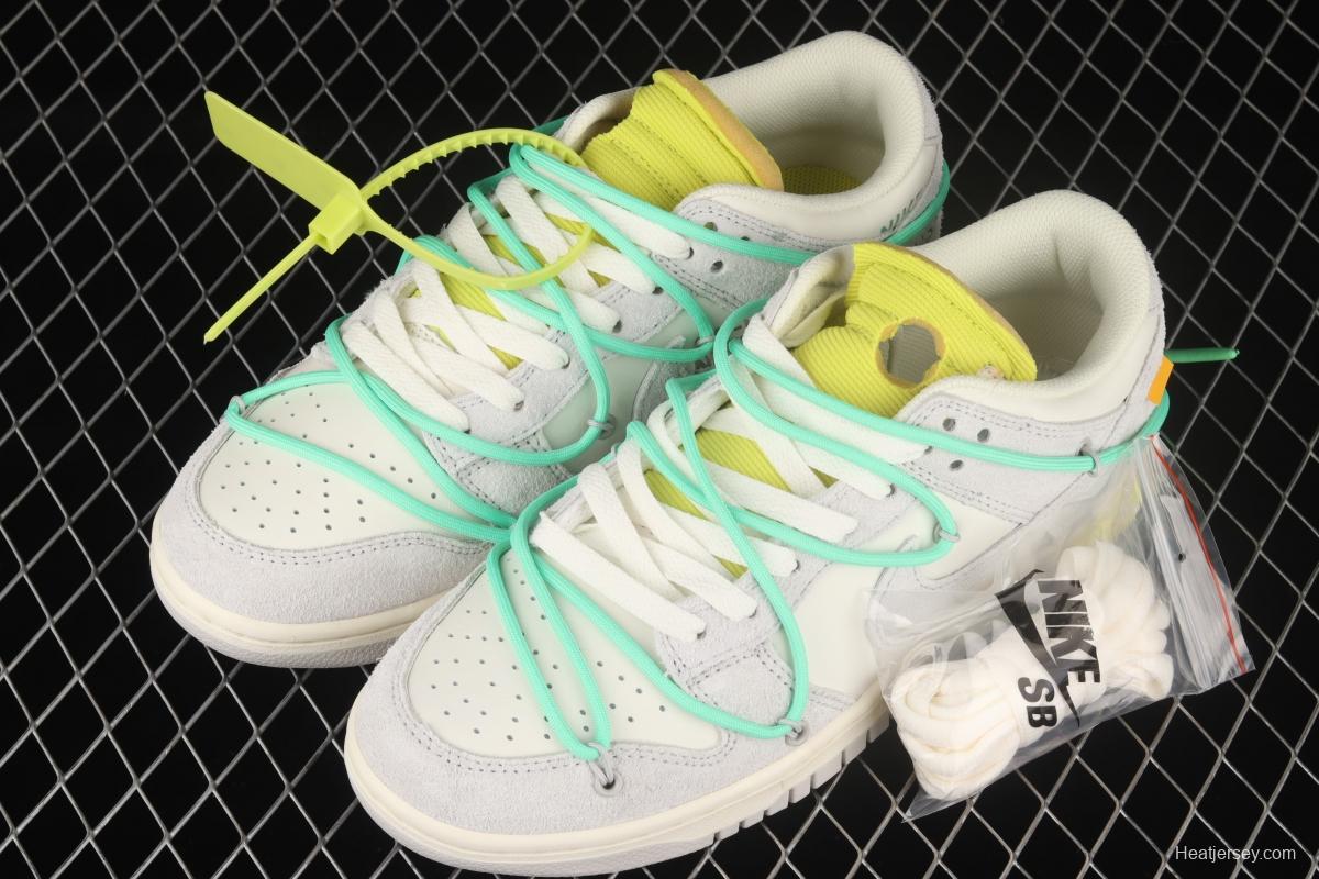 OFF-White x NIKE DUNK Low OW SB buckle rebound fashion casual board shoes DJ0950-106