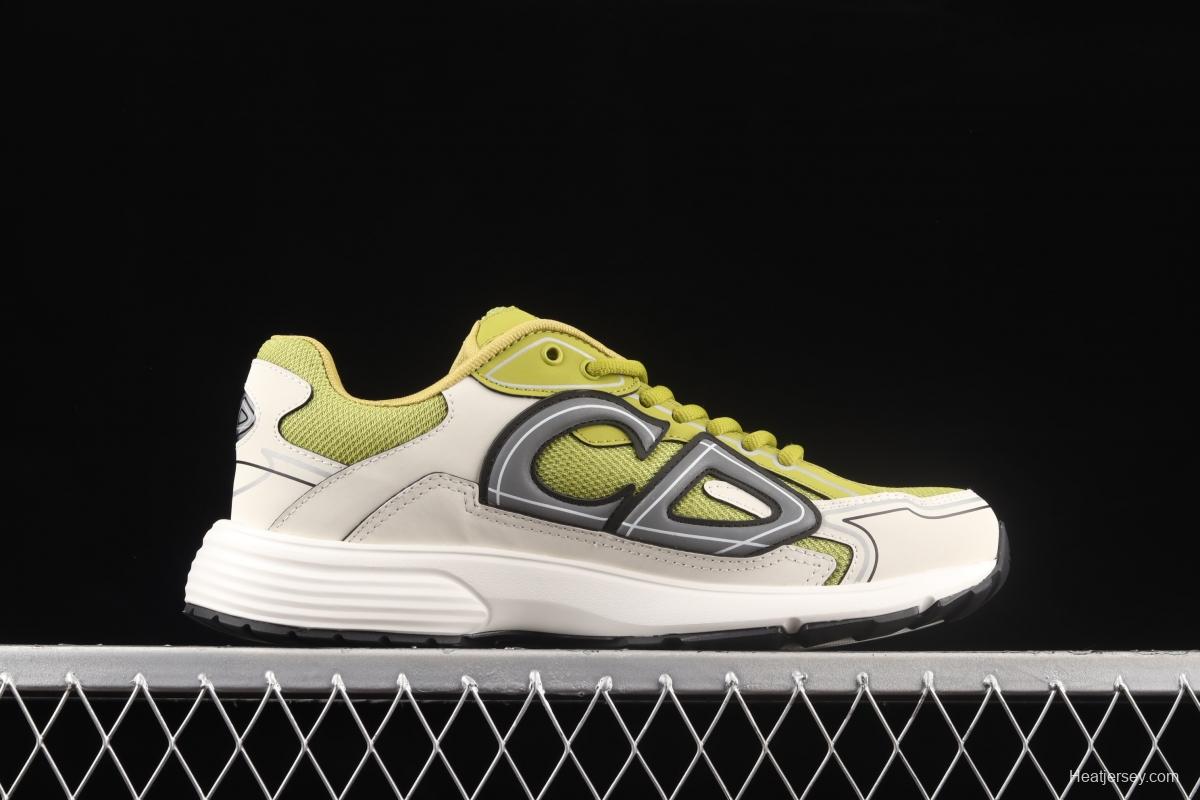 Dior B30 Microfiber Mesh B30 CD series sports shoes LY66140 Yellow/White