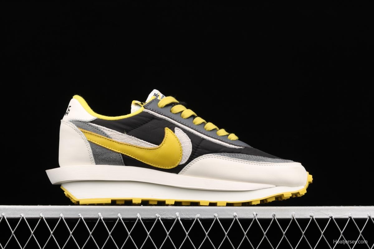 Undercover x Sacai x NIKE LDWaffle 2.0 tripartite joint name waffle double hook catwalk style casual shoes DJ4877-001