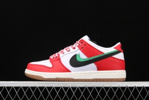 Frame Skate x NIKE SB DUNK Low Habibi white and red double hook dunk series retro low side leisure sports skateboard shoes CT2550-600