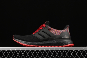 Adidas Ultra Boost 4.0das fourth generation knitted striped black rainbow UB # Beijing cultural city limited edition