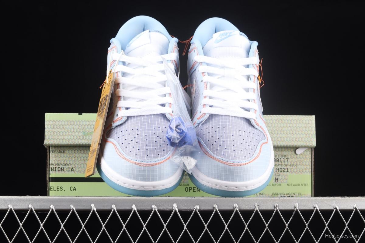 Unlon x NIKE SB DUNK Low joint style sky blue SB buckle rebound fashion leisure board shoes DJ9649-400