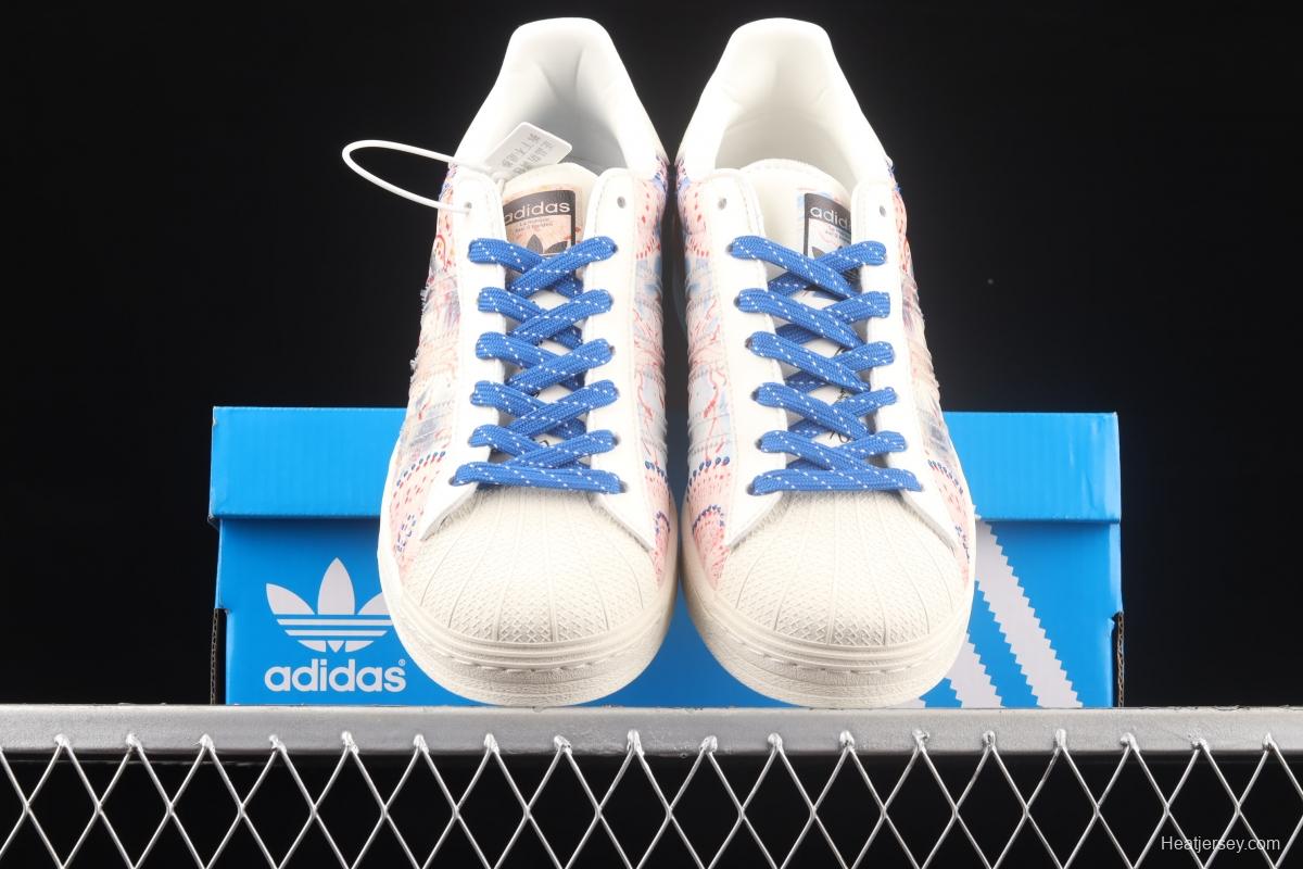 Adidas Superstar SST Stmos GX7791 joint style floating world painted shell head full-head casual board shoes