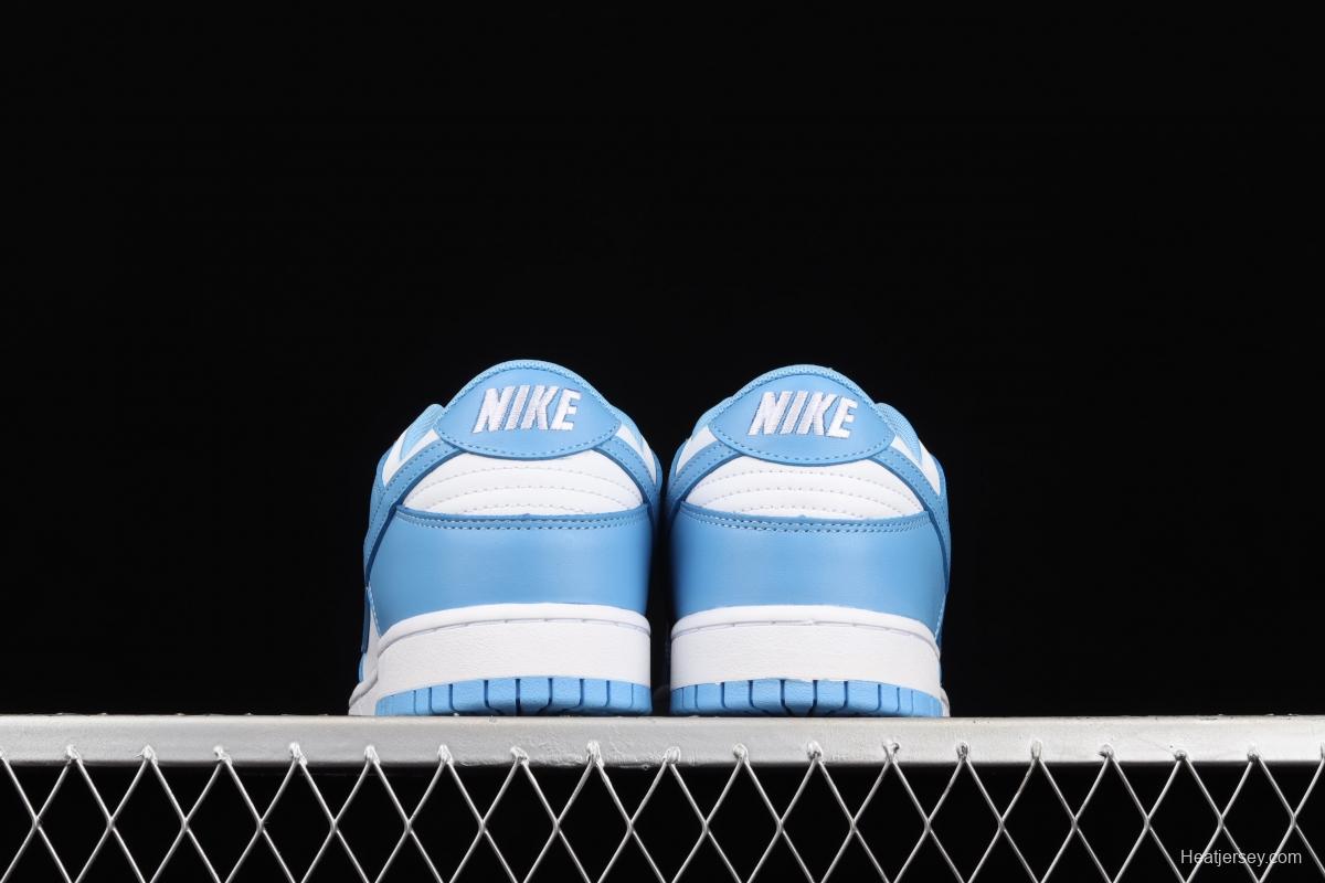 NIKE DUNK Low University Blue White Blue North Carolina White Blue Slam Dunk Series low side Leisure Sports Skateboard shoes DD1391-102