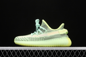 Adidas Yeezy Boost 350V2 Yeezreel FW5191 Darth Coconut 350 second generation hollowed-out black and yellow luminous angel color