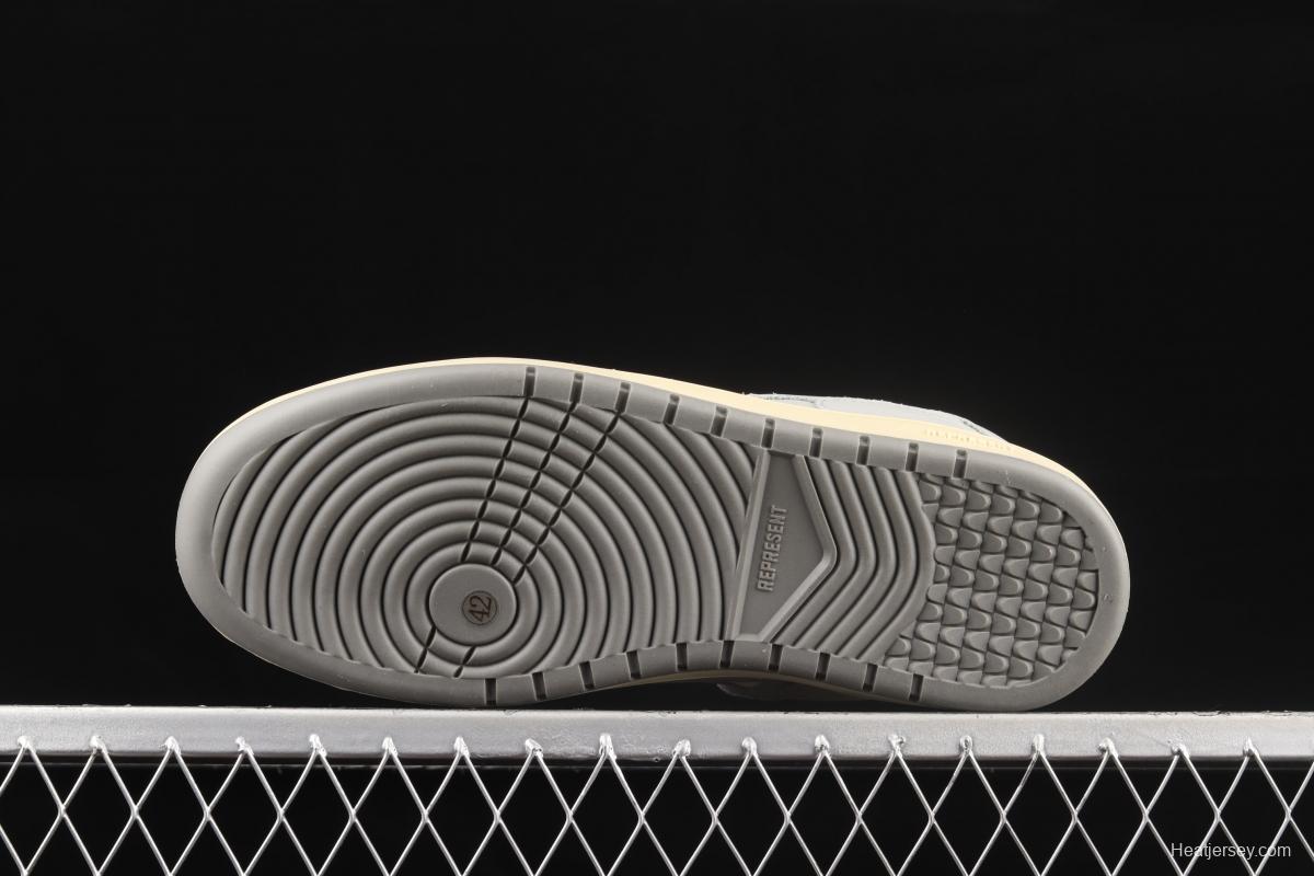 Represent Reptor Low Pharaoh's same series of board shoes are white and gray