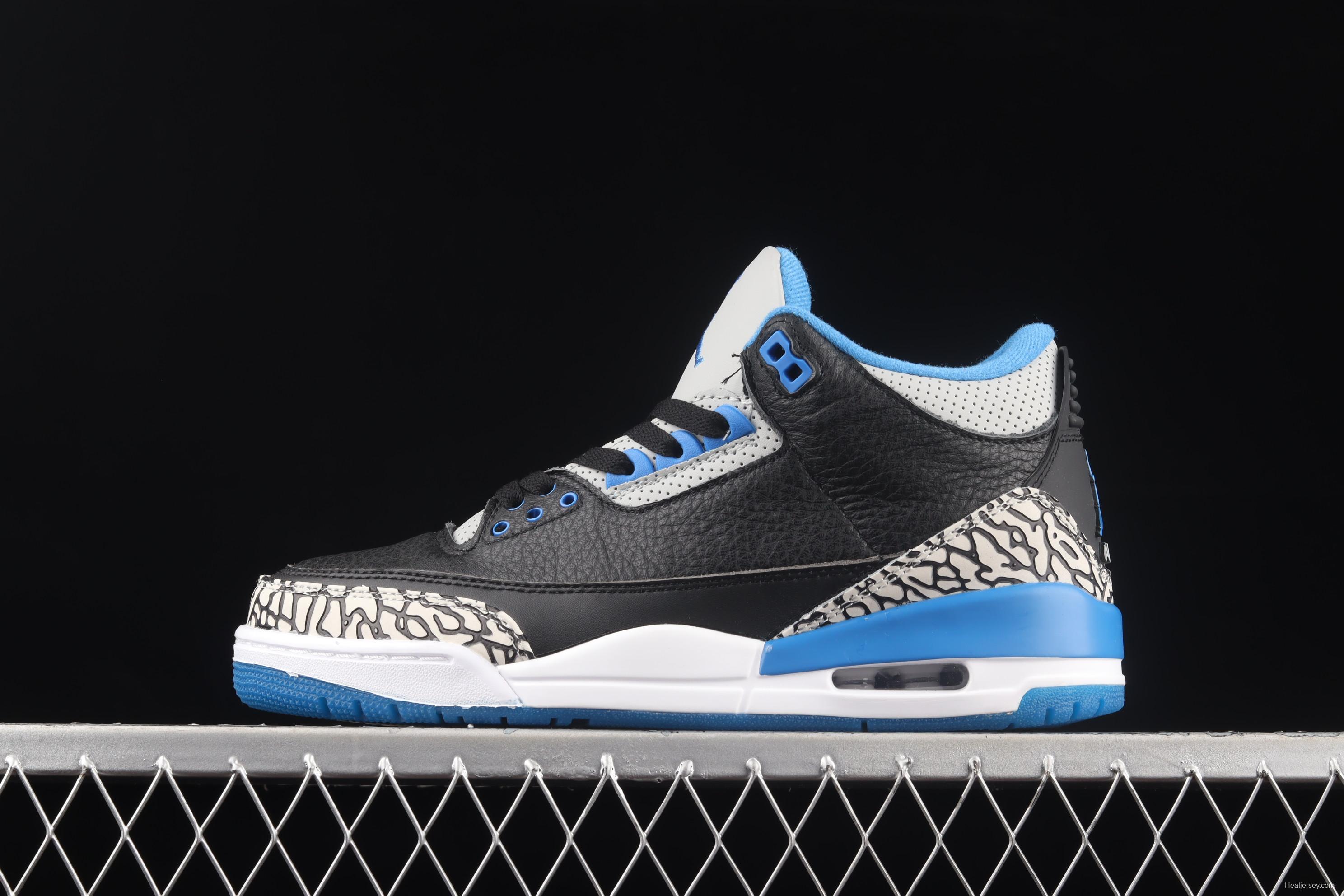 Air Jordan Retro Fire Red AJ3 Joe 3 racing car black blue 136064-007