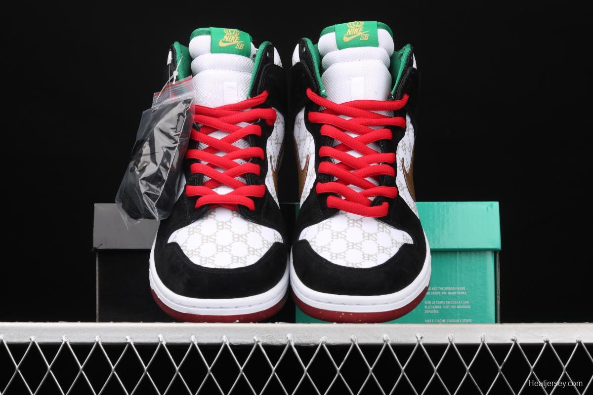 NIKE SB DUNK High Premium joint style SB buckle rebound fashion casual board shoes 313171-170