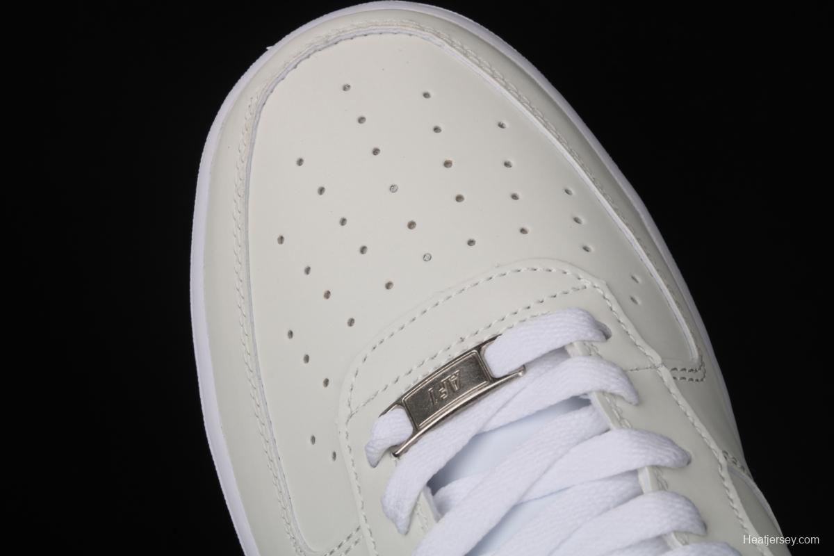 NIKE Air Force 1 Reflective Pearl White 3M reflective low-top casual board shoes DC2062-100