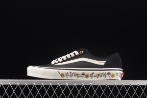 Vans Style 36 Decon SF Black and Grey spliced Butterfly Flower Leisure Board shoes VN0A5HYRA1H