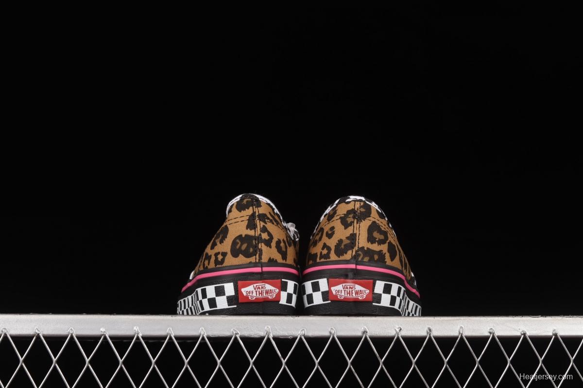 Vans Authentic Vance Leopard pattern customized popular style low upper board shoes VN0A4BV5VBR