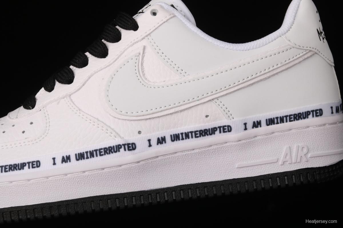 NIKE Air Force 1x 07 Low x Uniterrupted white and blue graffiti James co-signed the same 3M reflective low-top leisure sports board shoes 352267-801