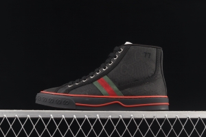 Gucci Tennis 1977 Print Sneaker official website with the same high-top canvas printed retro leisure sports shoes