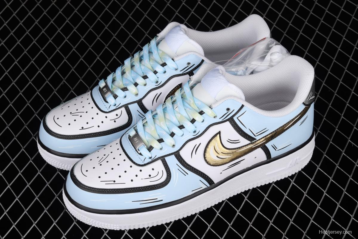 NIKE Air Force 11607 Low two-dimensional theme ice and snow strange color matching low-top casual board shoes CW2288-212