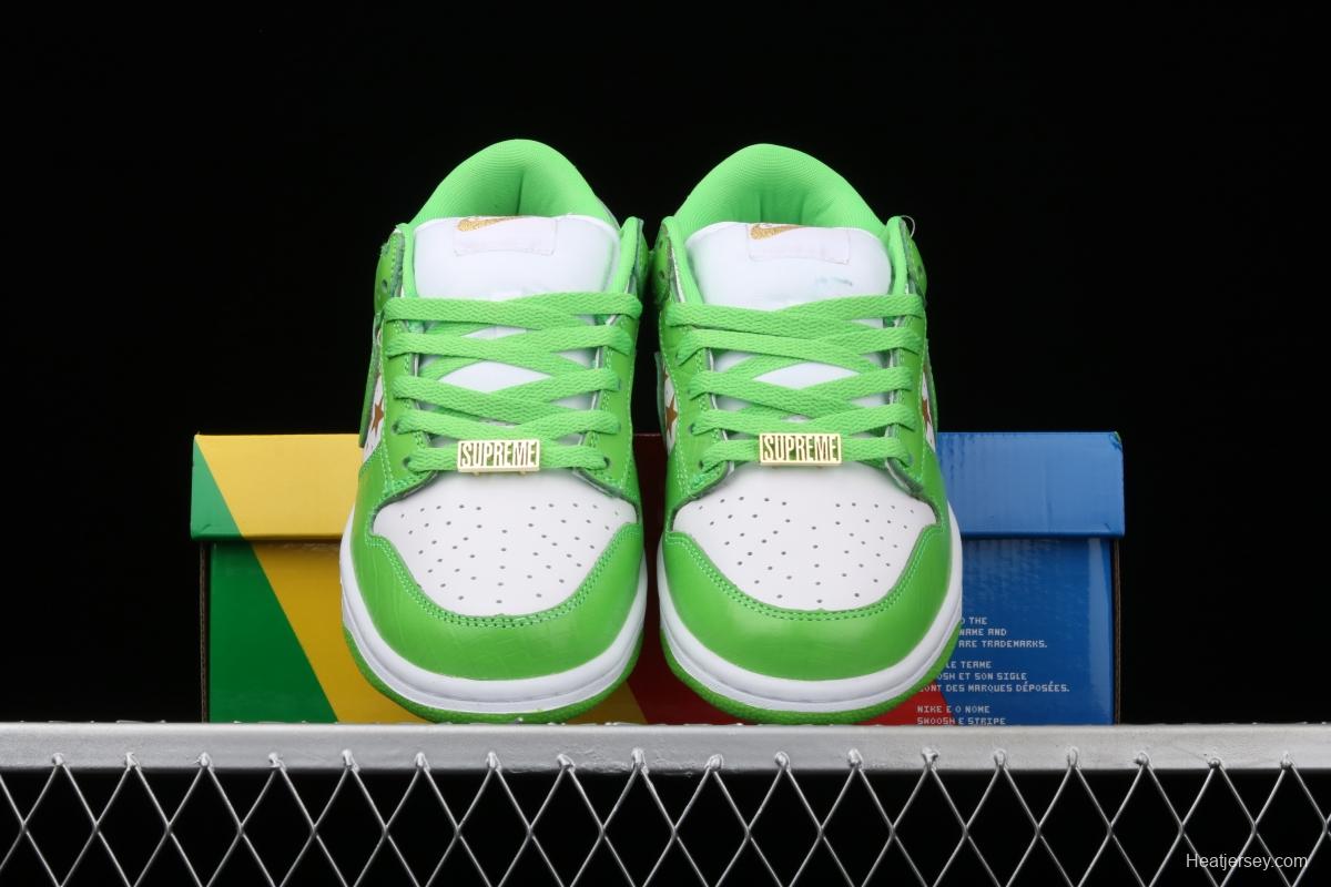 Supreme x NIKE SB DUNK Low joint style leisure sports skateboard shoes DH3228-101