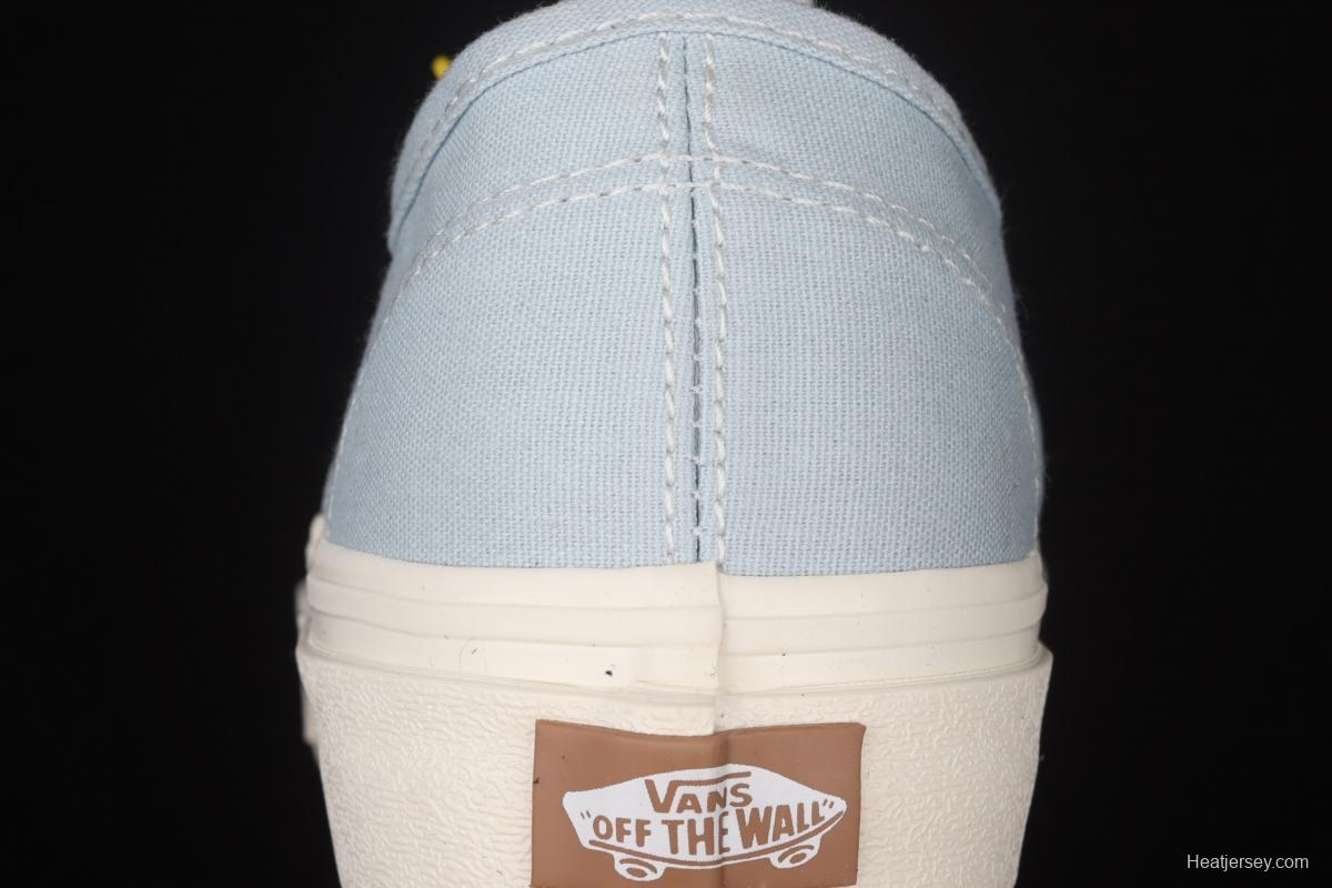 Vans Eco Theory recycled powder blue rice white linen rope canvas board shoes VN0A5HZS9FR